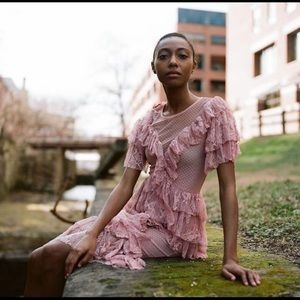 L’ATISTE by Amy Dusty Pink Frill Dress